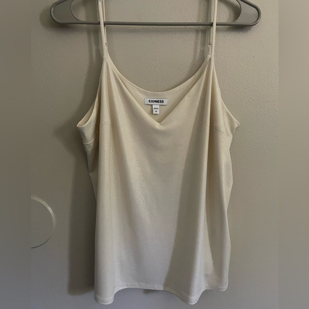 Express large glittery cream top